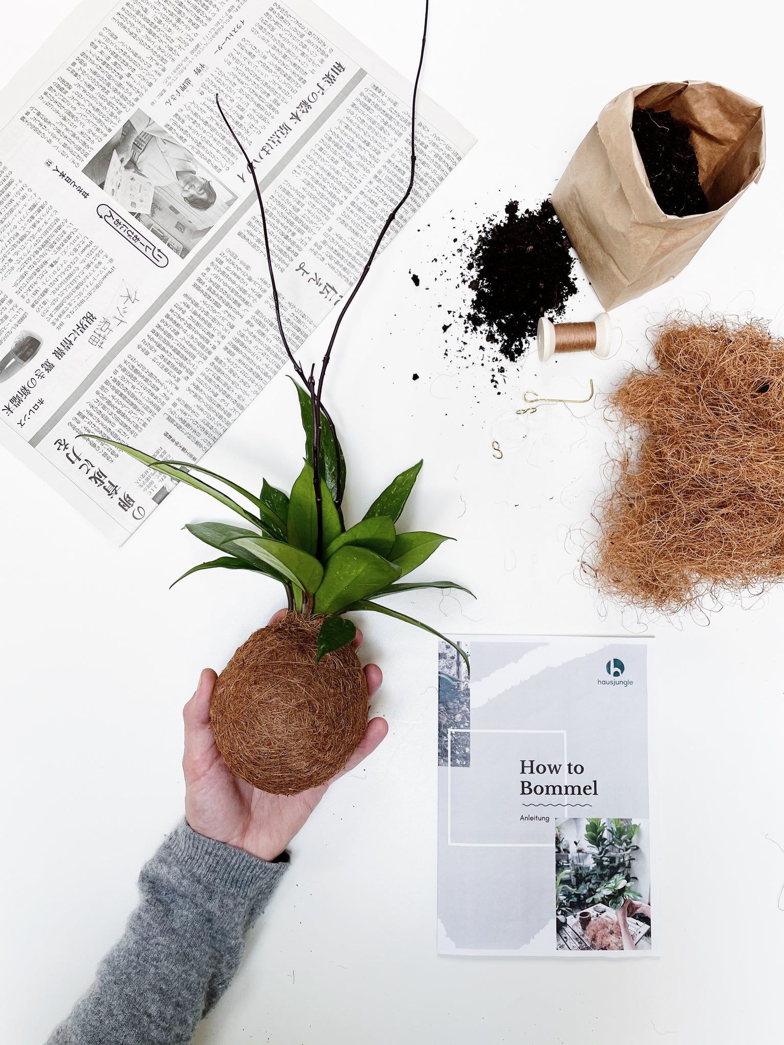 Basic Kokedama Kit – Baue deine eigene Kokedama (ohne Pflanze)